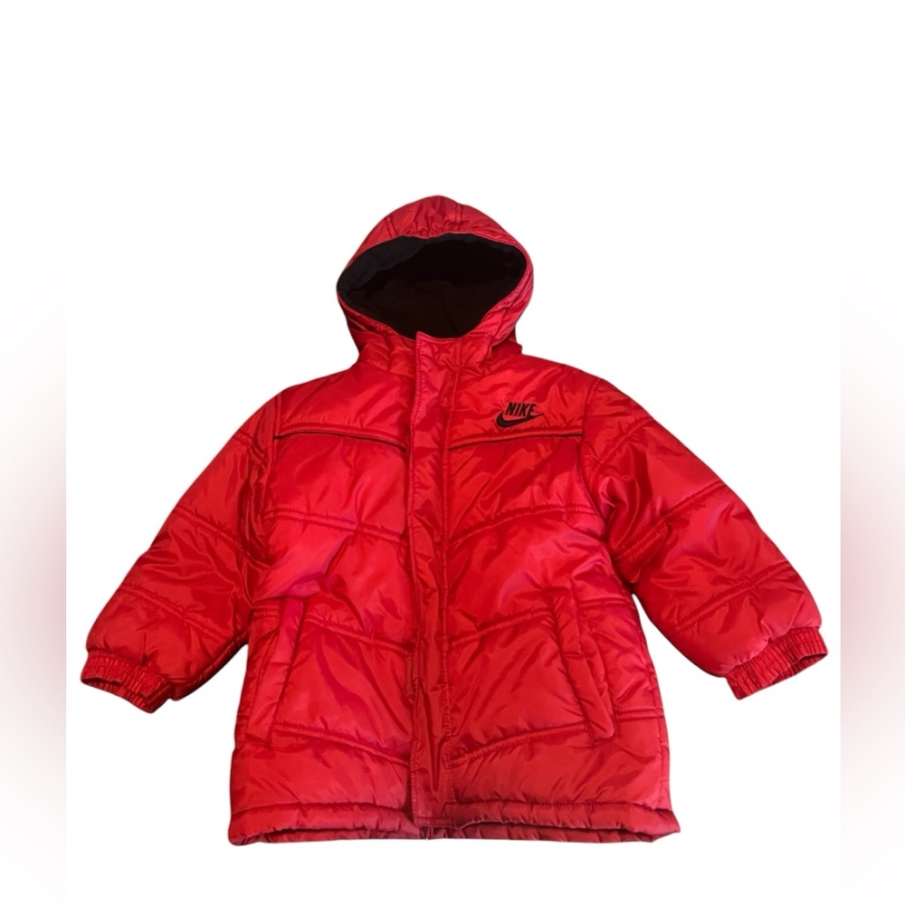 Red NIKE kids puffer jacket